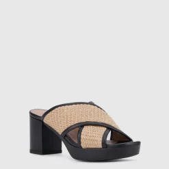 Heels|Sandals*Aquatalia Madyson Raffia black nappa