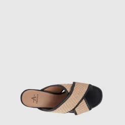 Heels|Sandals*Aquatalia Madyson Raffia black nappa