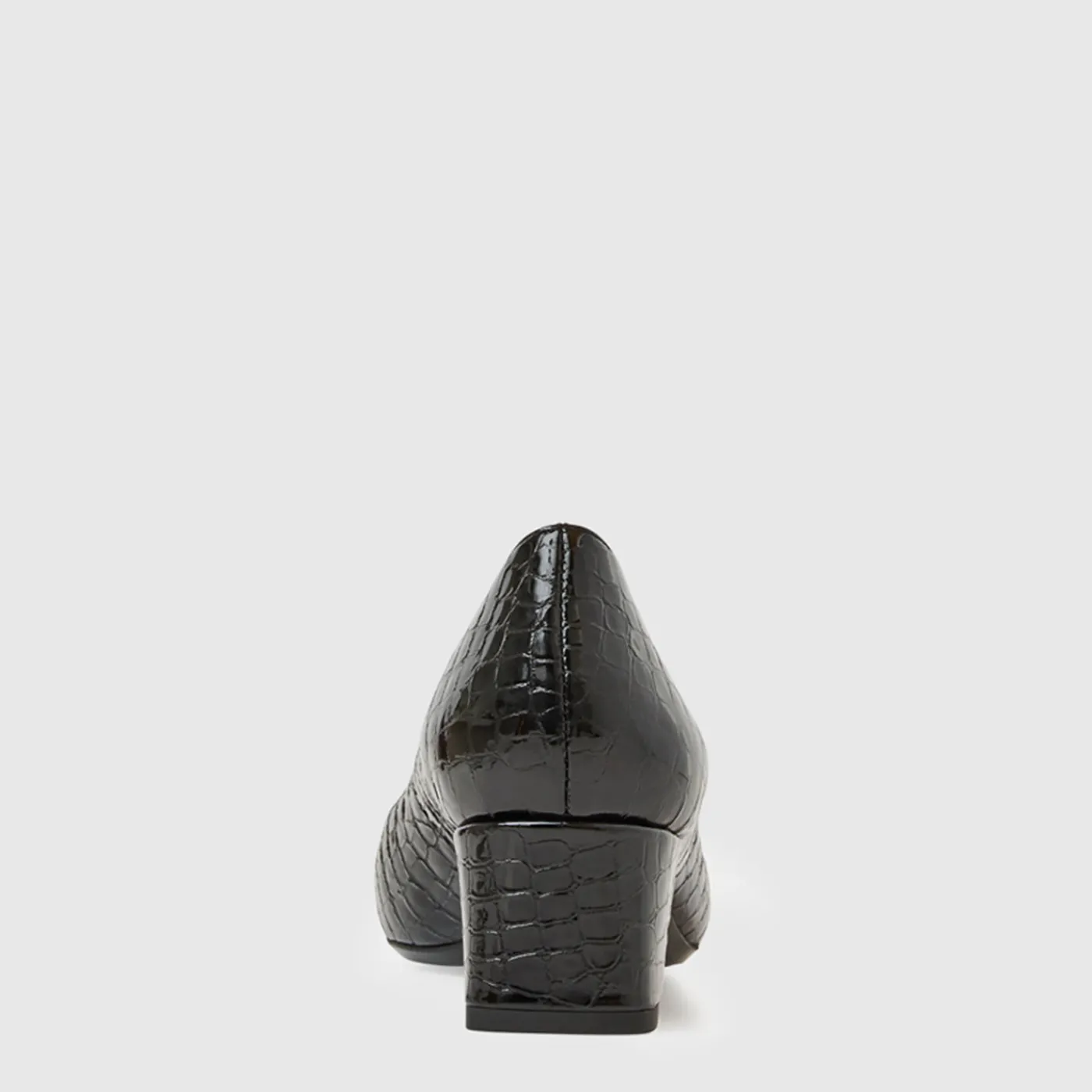 Heels*Aquatalia Pasha Black embossed croc
