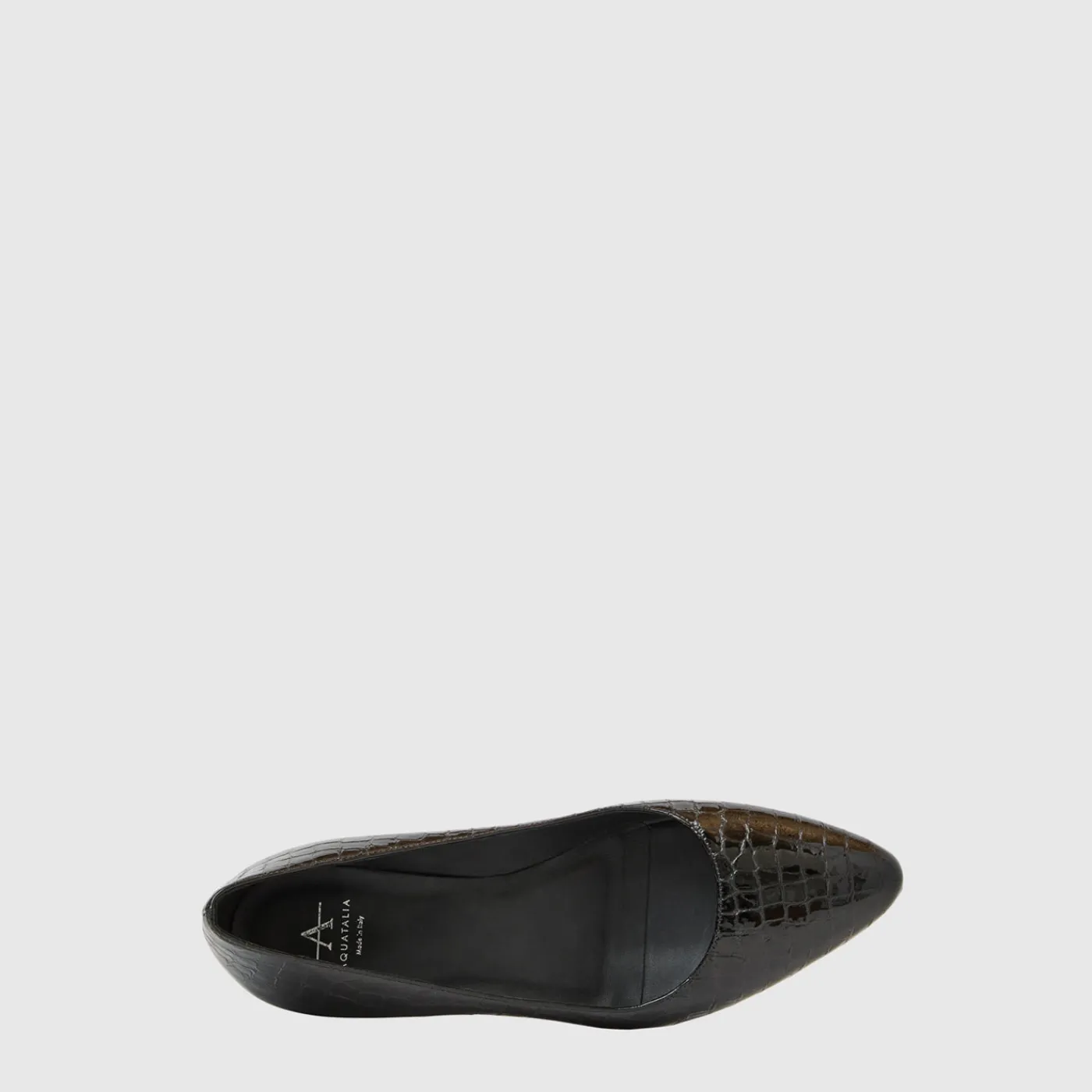 Heels*Aquatalia Pasha Black embossed croc