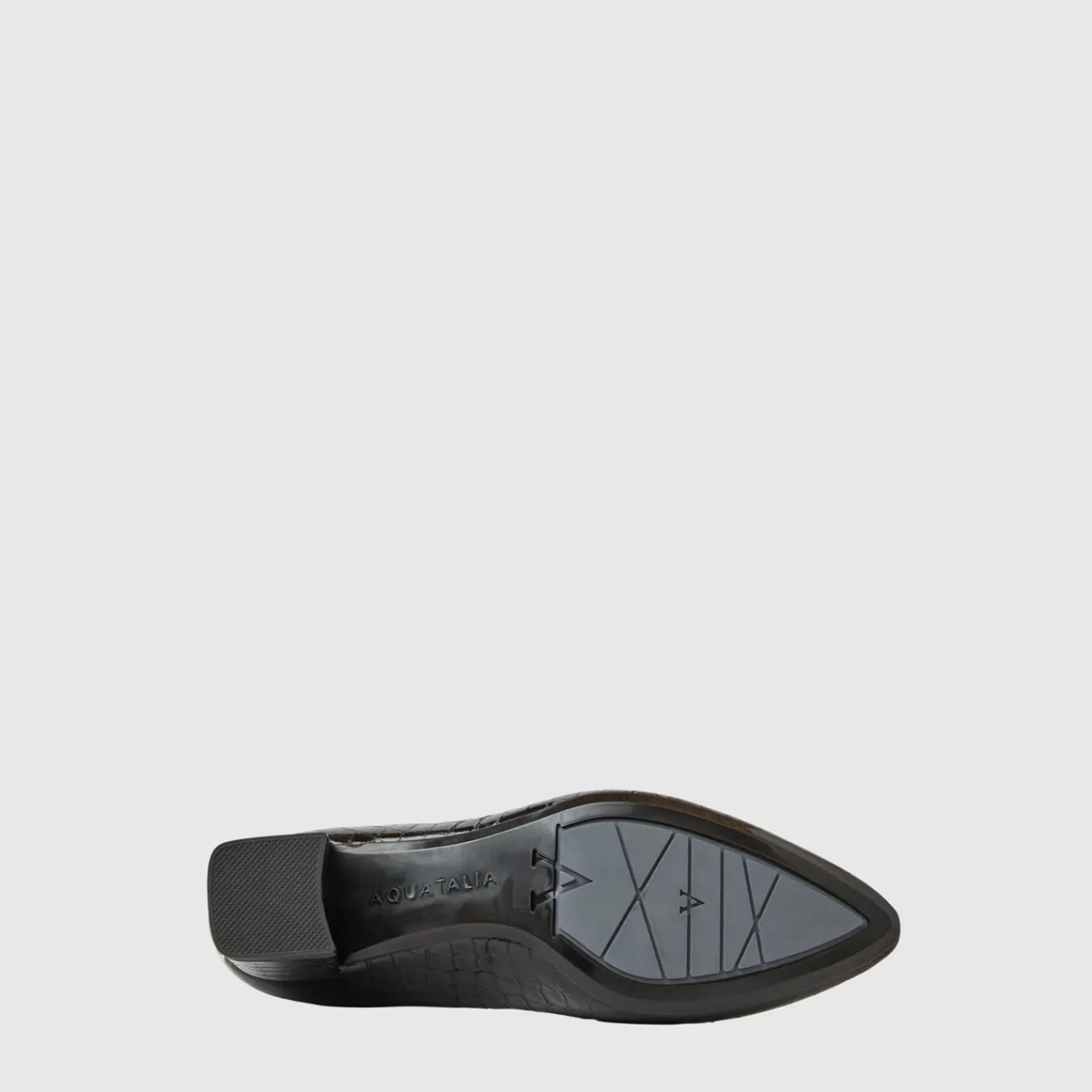 Heels*Aquatalia Pasha Black embossed croc