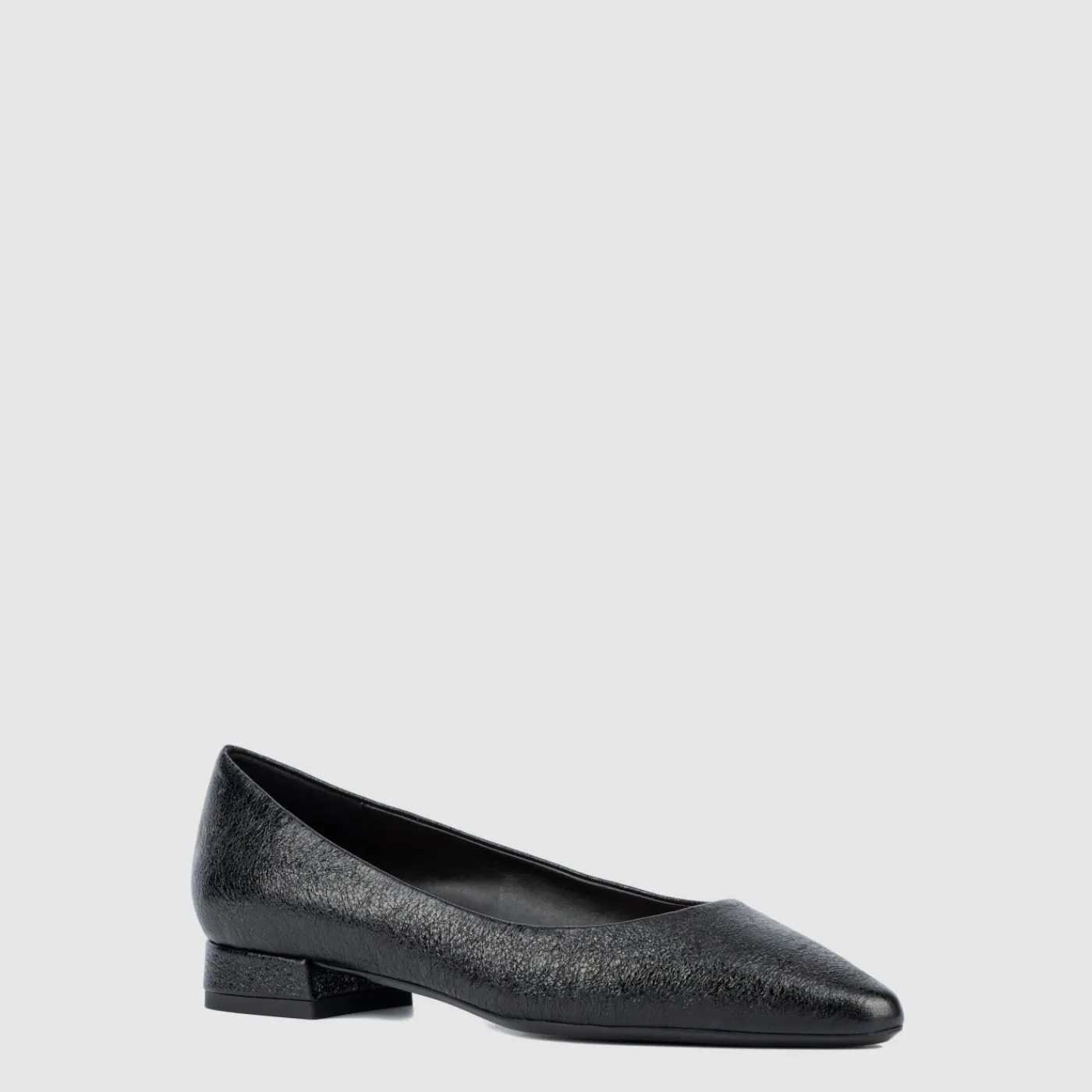 Flats*Aquatalia Penina Black crinkle leather