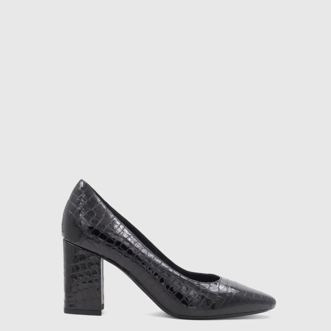 Heels*Aquatalia Peony Black embossed croc