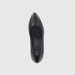 Heels*Aquatalia Peony Black embossed croc