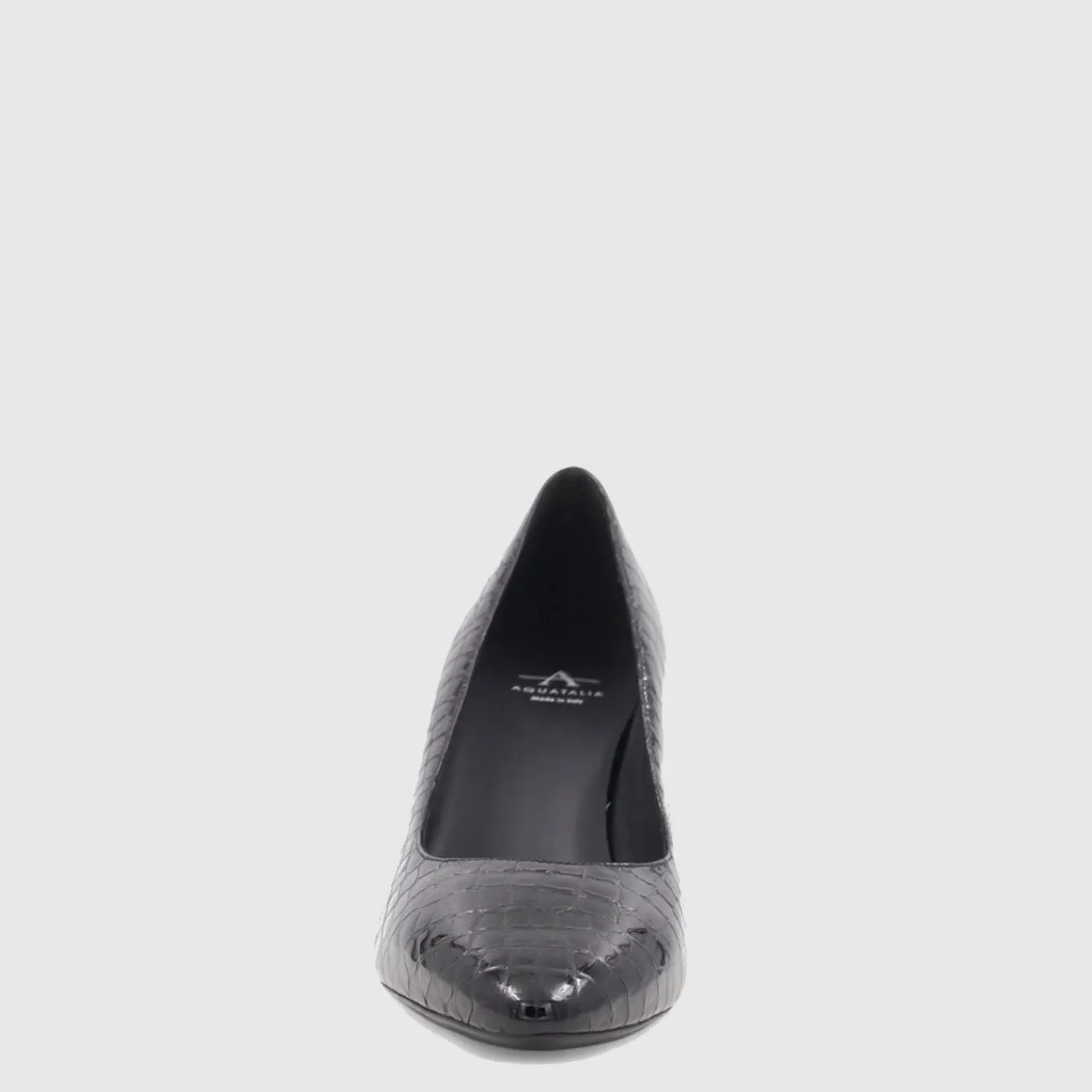 Heels*Aquatalia Peony Black embossed croc