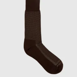 Accessories*Aquatalia Pindot Knit Blend Sock Brown khaki