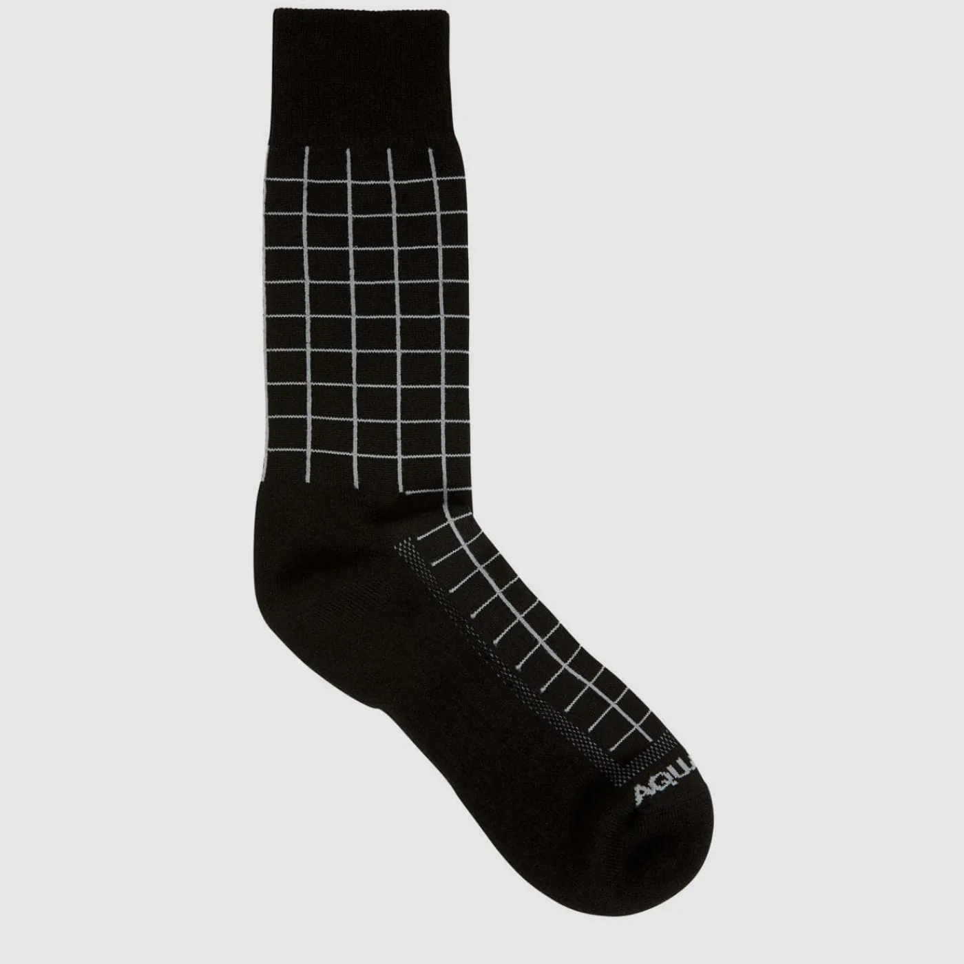Accessories*Aquatalia Windowpane Knit Blend Sock Black grey combo